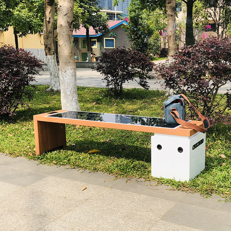 Smart Park Bench Солнечная энергия Беспроводное зарядное устройство