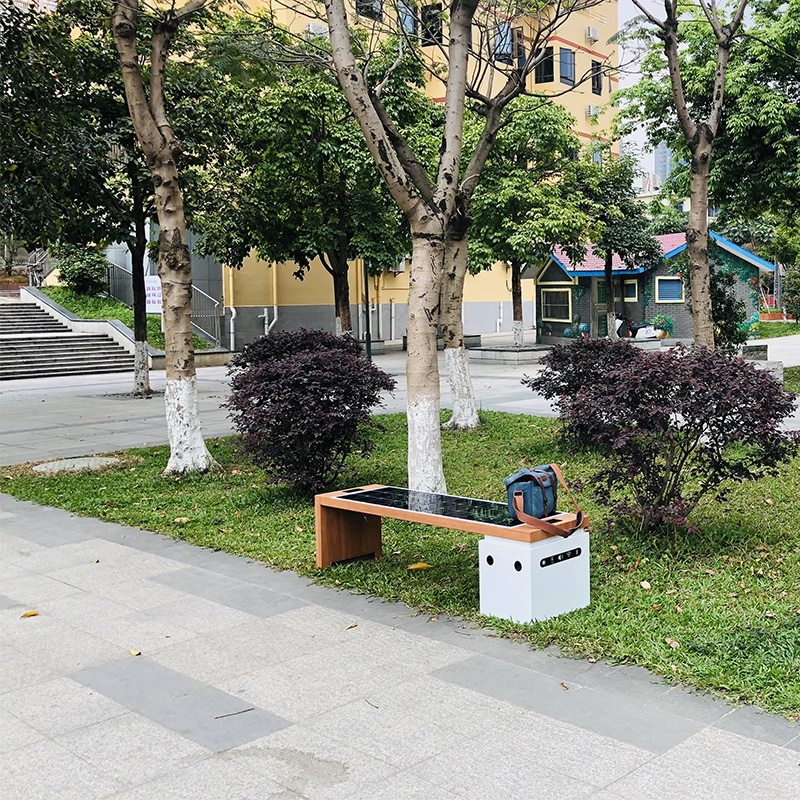 Smart Park Bench Солнечная энергия Беспроводное зарядное устройство