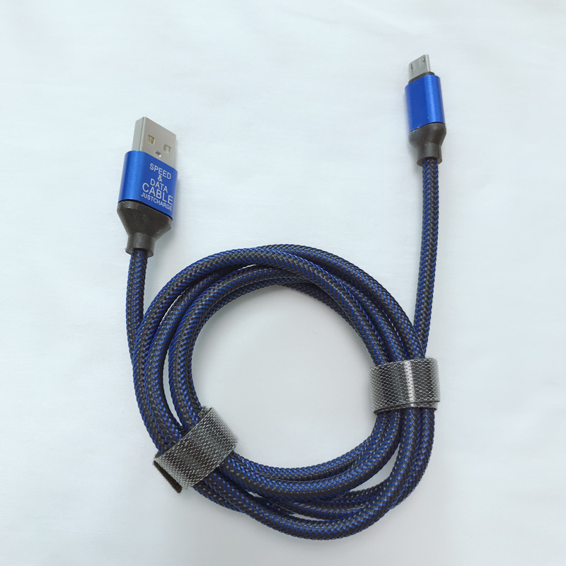 Рыболовная сеть в оплетке Проводка зарядки Круглый алюминиевый корпус USB-кабель для микро-USB, тип C, iPhone зарядка молнии и синхронизация