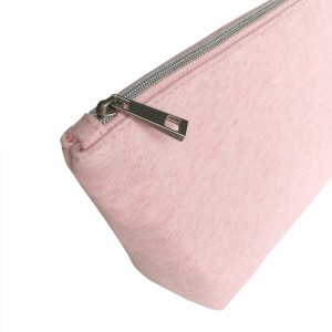 Прочная портативная сумка для переноски из натурального волокна на молнии косметичка