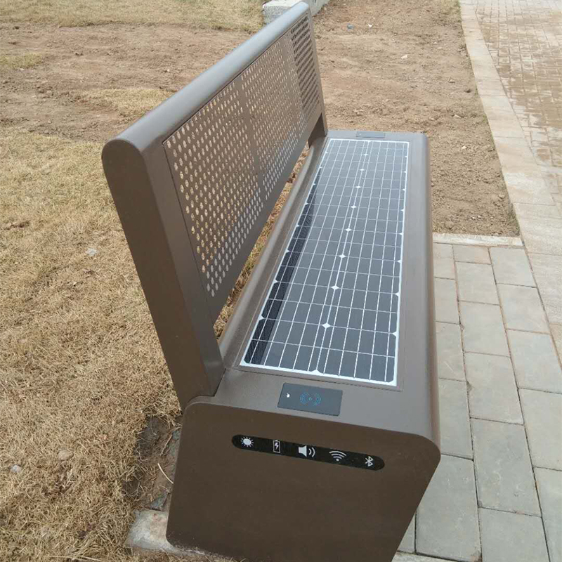 Общественные уличные сиденья Solar Park Bench с беспроводной зарядкой