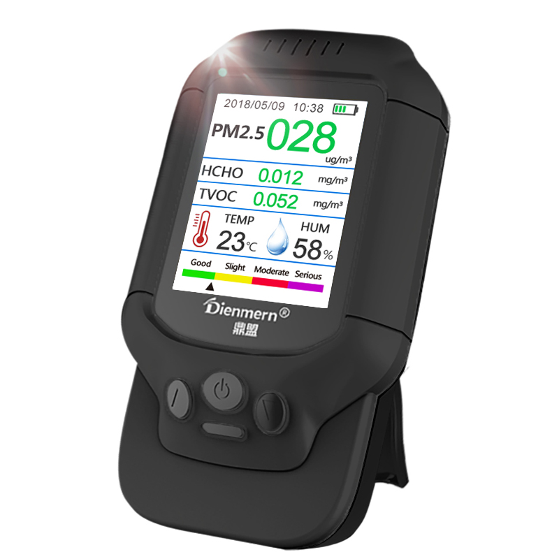 Портативный детектор газа PM2.5 PM1.0 PM10 HCHO TVOC AQI детектор воздуха с температурой и влажностью