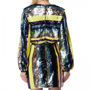 Новый продукт для мини-сексуальное платье с V-образным вырезом и блестками