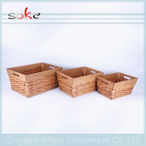 плетеная корзина для хранения из ротанга