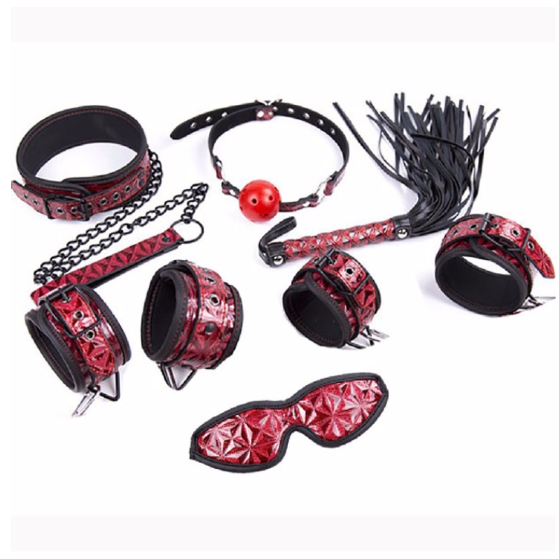 Черно-красная взрослая секс-игрушка БДСМ Реквизит Бондаж N16997