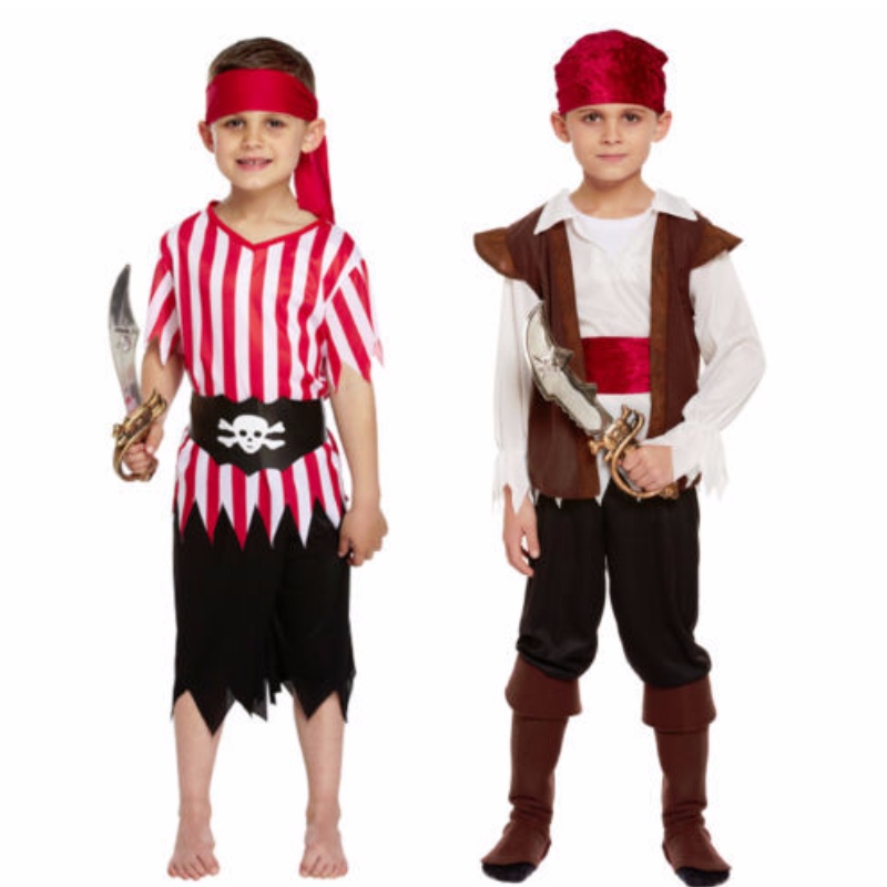 Дети Пиратский Костюм Мальчики Карибские Книги Неделя Дня Необычные Платья Наряд Хэллоуин