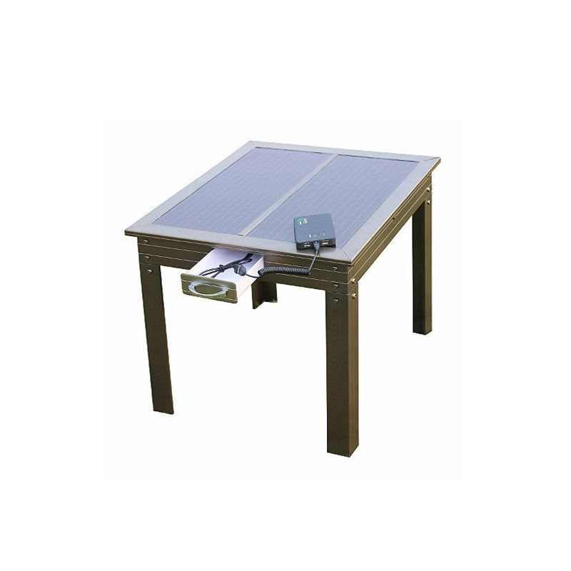 Стол для патио Solar Power в бронзе с портативными устройствами Powerbank 5-Charges