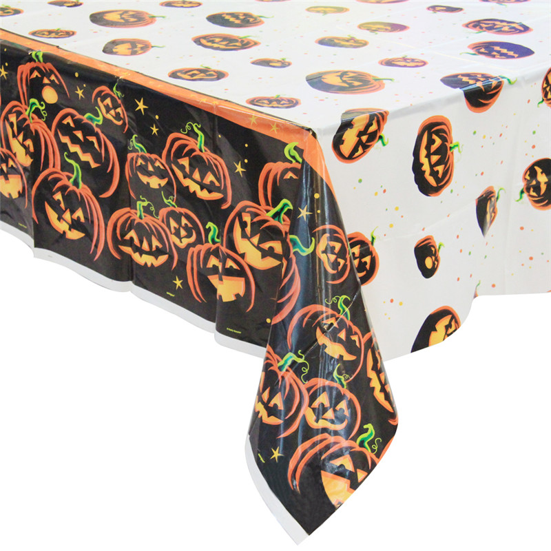 Halloween Pumpkin TableCover Пластиковые одноразовые чехлы для столов