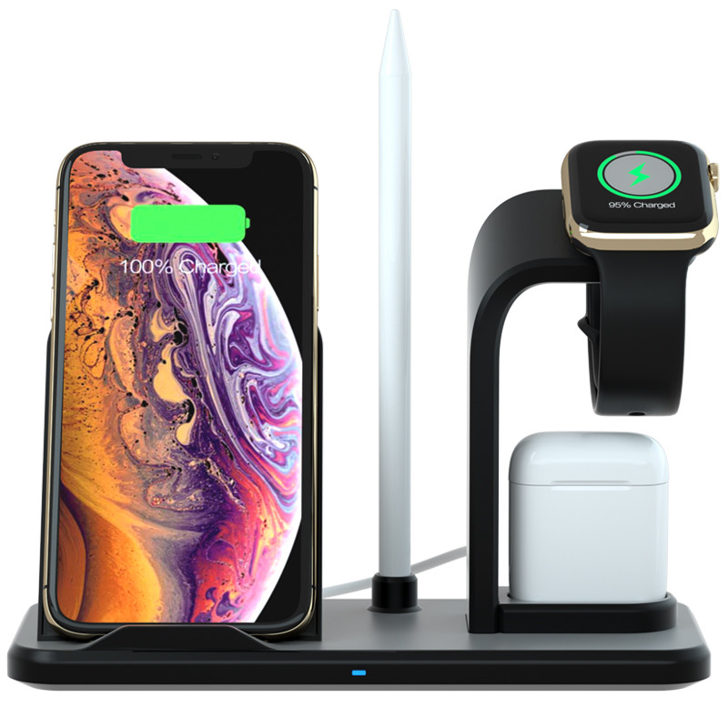 KPS-9303HC Custom 10W Qi fast 3in1 телефон беспроводное зарядное устройство для Iwatch и airpods