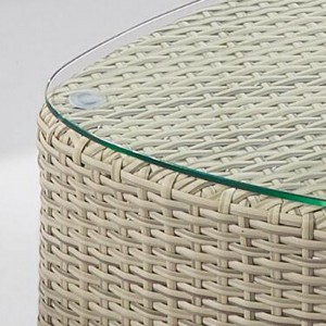 Маленький 2-местный угловой диван из ротанга