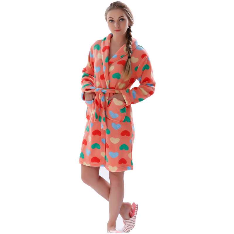 Флисовый халат для женщин с принтом для взрослых Пижама