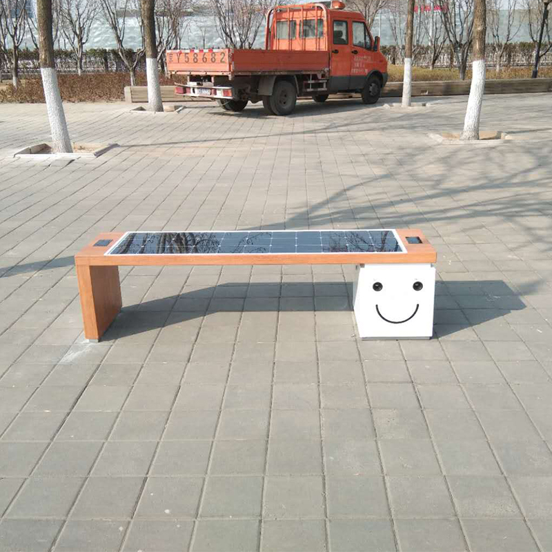 Smart Metal Park Bench Солнечная энергия Продукт Телефон Зарядное устройство и Рекламное оборудование