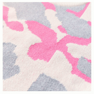 Корейский стиль шерстяной смеси толстый теплый жаккардовый пуловер трикотаж