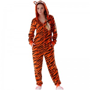 Женский Микрофибра Руно Tiger Onesie Пижамный Костюм