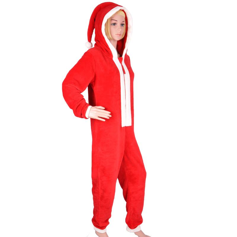 Детский коралловый флис с капюшоном Рождественский костюм Onesie