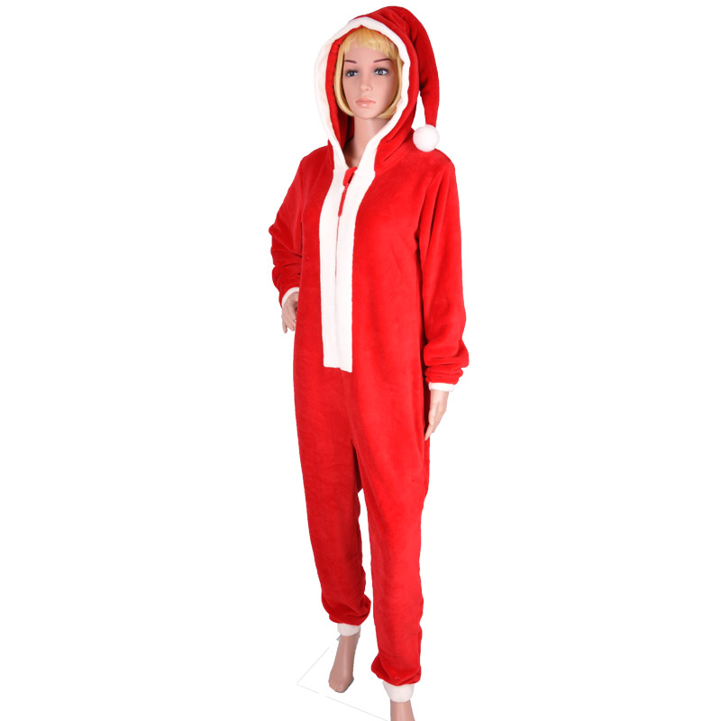 Детский коралловый флис с капюшоном Рождественский костюм Onesie