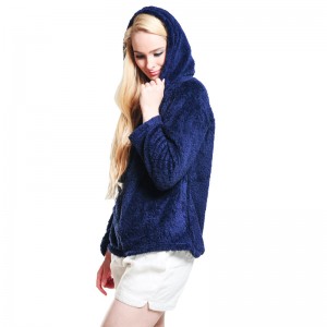 Толстовка с капюшоном на молнии с флисом для женщин