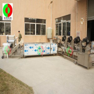 Непрерывная производственная линия очистки и сушки кожуры фруктов и овощей