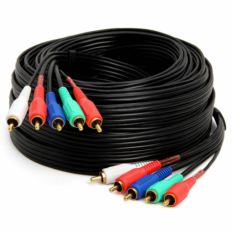 5-RCA разъем для 5RCA разъема RGB с разъемом для аудио-видео для HDTV - позолоченный RCA для RCA