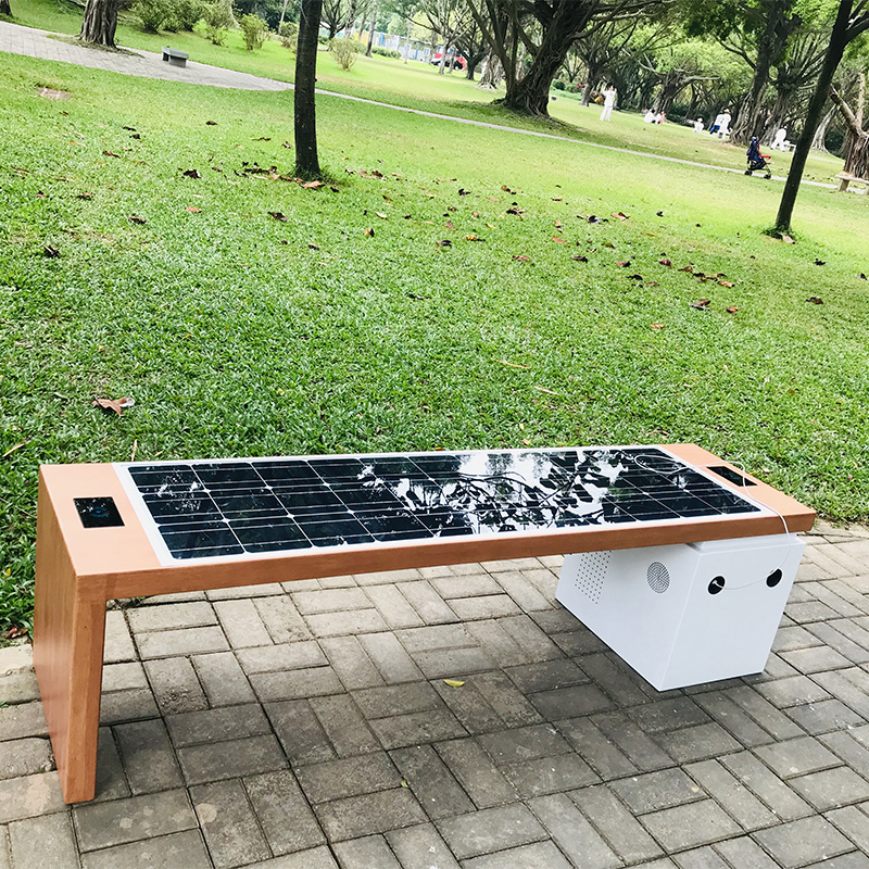 Солнечные умные уличная мебель металлическая садовая скамейка для парков и улиц
