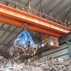 Двухбалочный мостовой кран с грейфером