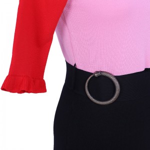 2018 Лето с капюшоном с коротким рукавом женские две части набор вязать свитер платье