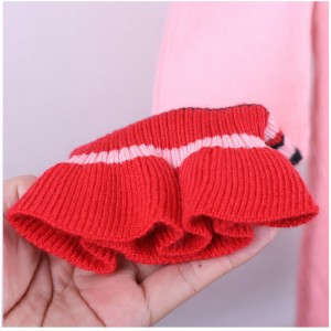 Зимний шерстяной свитер в полоску с длинными рукавами для женщин