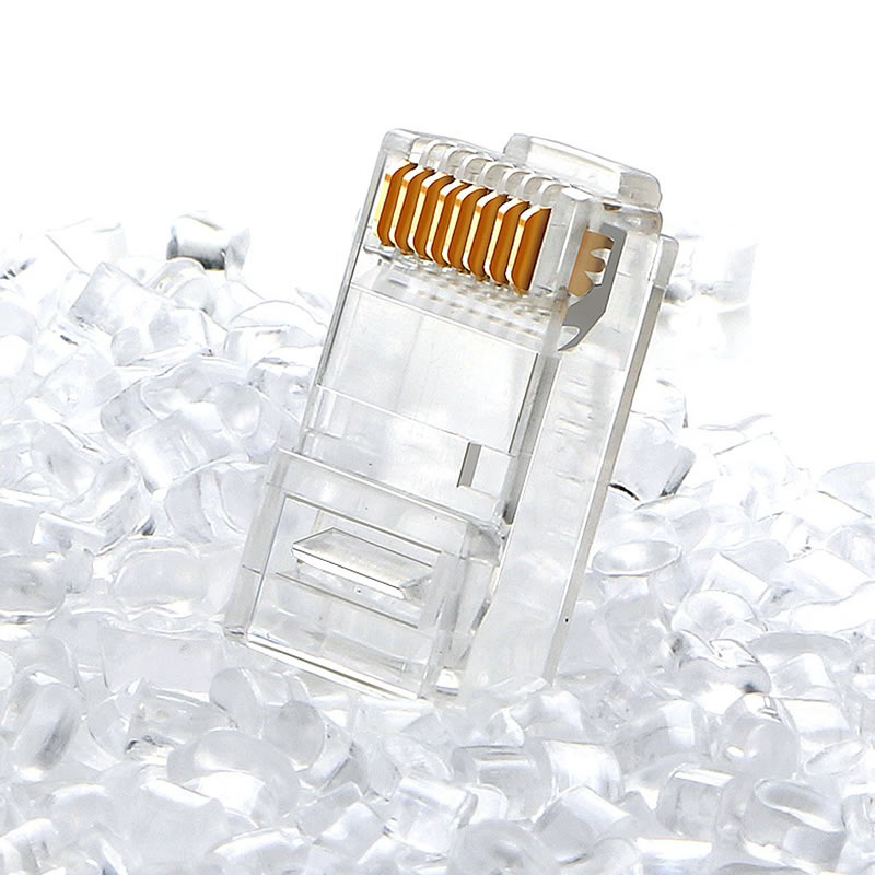 CAT5 CAT5E CAT6 Разъем 8P8C UTP позолоченный кристалл Ethernet Ethernet