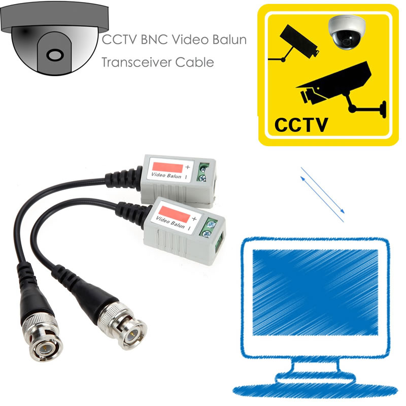 Мини CCTV BNC Видео Balun Приемопередатчик Кабель