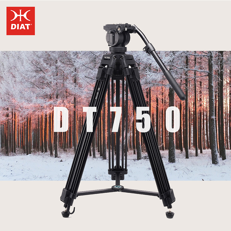 DIAT новая видеокамера DT750 с поддержкой штатива, три секции, 1,7-метровая DSLR сверхмощная штатив