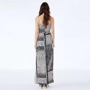 Высокое Качество Женщины Повседневная Макси Платье Длинные Макси Мода Повседневная Boho Рюшами Цветочные Вязаное Платье