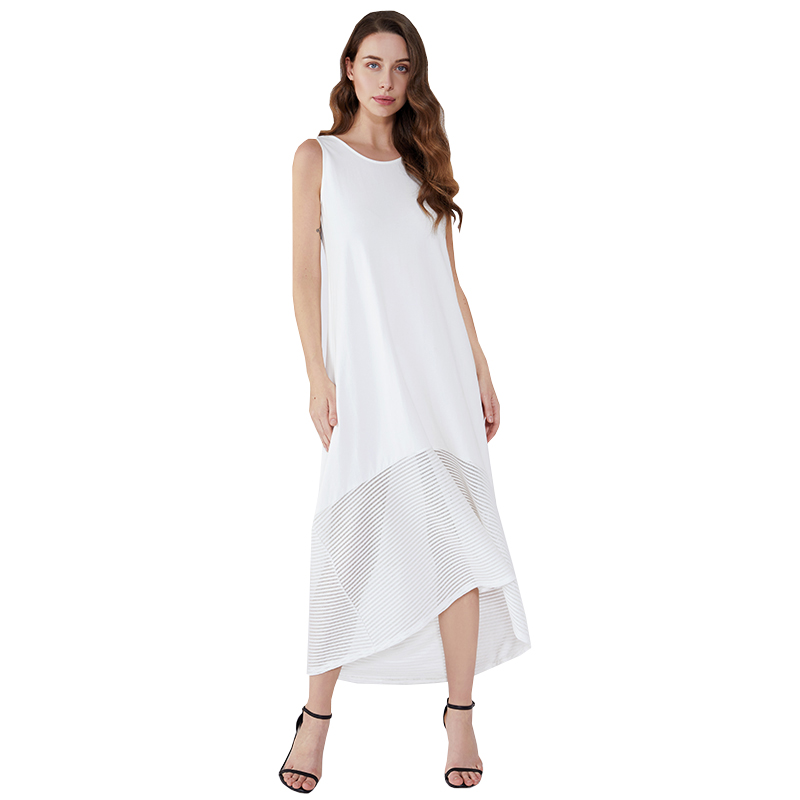 Roupas Femininas Белый Хлопок Одежда Женщины Кружевное Платье