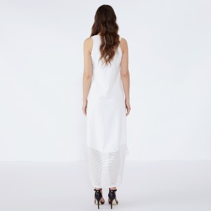 Roupas Femininas Белый Хлопок Одежда Женщины Кружевное Платье