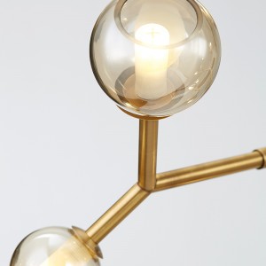 Простая Личность Стеклянный Утюг Гостиная Столовая Гостиница Люстра Km2149