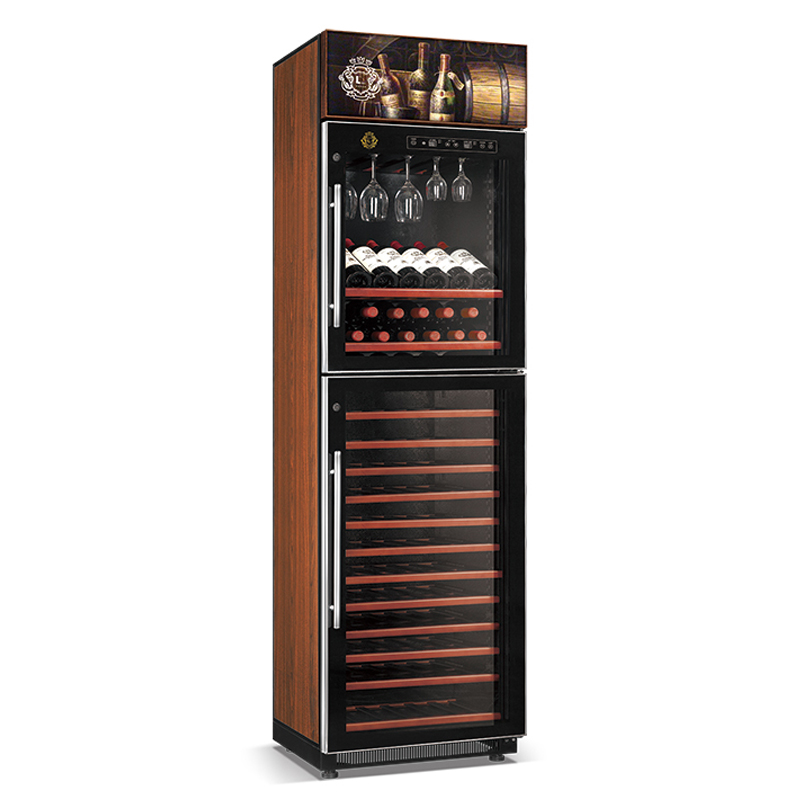 Crown серии высокоэффективный компрессор для вина 2 двери 175W / 360W с непосредственным охлаждением для вина