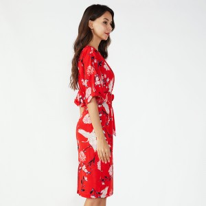 Последние модели дамы на заказ цельный летнее трикотажное платье женщин