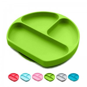 Оптовая продажа фабрики Микроволновая печь Сейф Малыш Детские разделенные силиконовые пластины