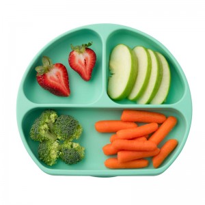 Оптовая продажа фабрики Микроволновая печь Сейф Малыш Детские разделенные силиконовые пластины