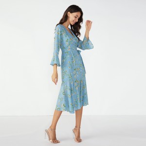 Небесно-голубой Необычный Ужин Туту Африканский Дизайн Зимнее Платье