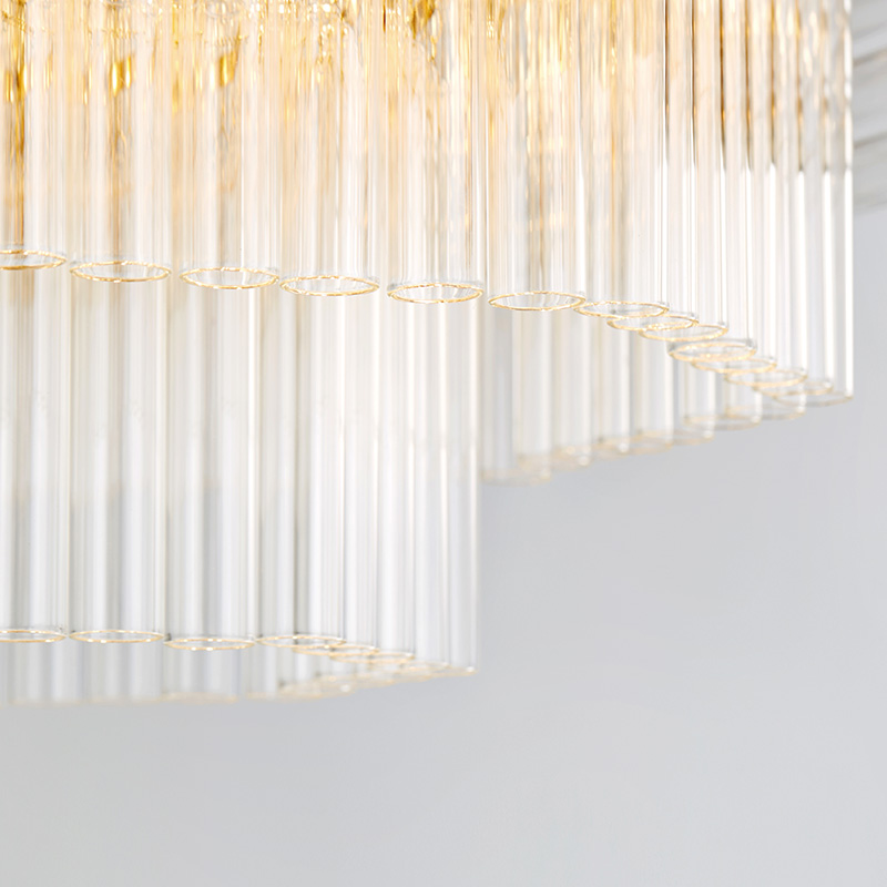 Новый современный металлический роскошный отель Villa Glass Люстра Km2127