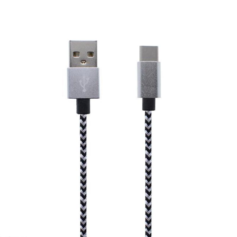Нейлоновый кабель для передачи данных Type-C на USB