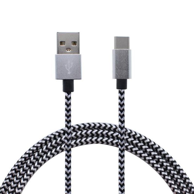 Нейлоновый кабель для передачи данных Type-C на USB