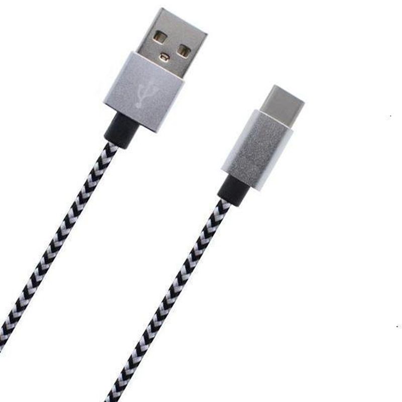 Нейлоновый кабель для передачи данных Type-C на USB