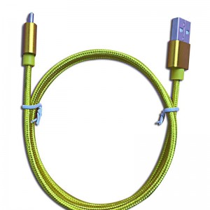 Чистый цвет нейлонового кабеля для передачи данных Type-C