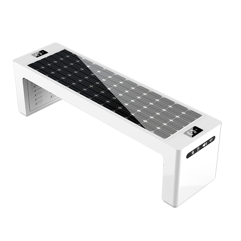 Горячая распродажа уличная мебель USB зарядное устройство на солнечных батареях умный металлический скамейке