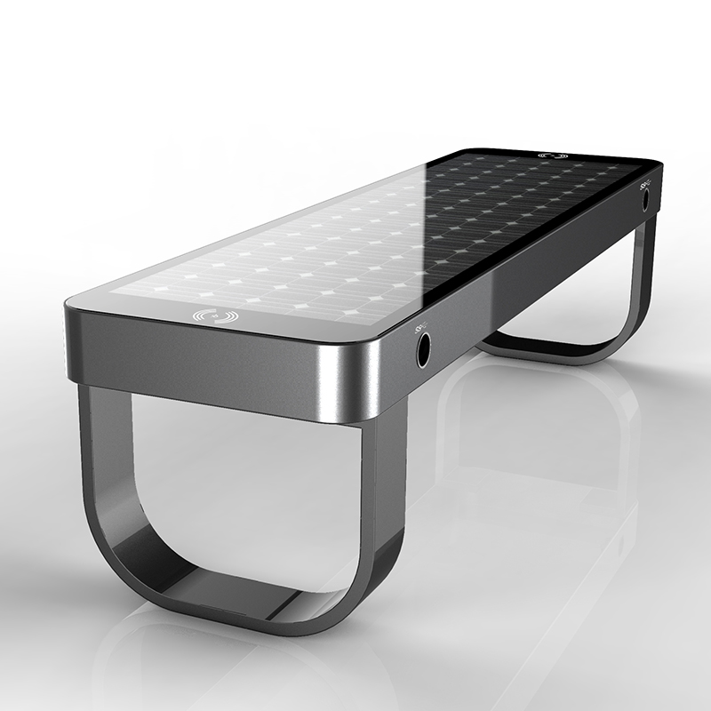 2019 новейший дизайн умный городской открытый солнечный металлический зарядное устройство скамейка для мобильного телефона