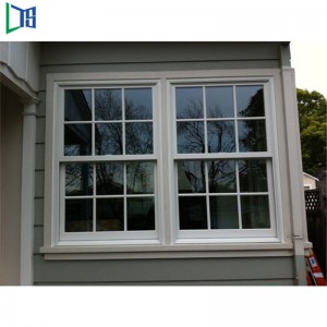 Двойные алюминиевые вертикальные раздвижные окна с порошковым покрытием