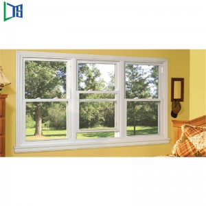 Азиатское раздвижное двойное вертикальное окно с терморазрывом для коммерческих зданий