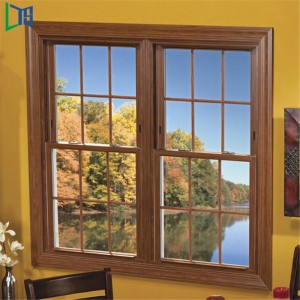 Окна и двери Высококачественное двойное закаленное стекло Алюминиевое вертикальное раздвижное окно