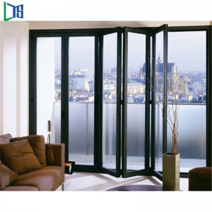 Китайская Фабрика Производит Двери Двери Алюминиевого Сплава Двустворчатые Двери навесные Би Складные Двери для Здания Коммерч...